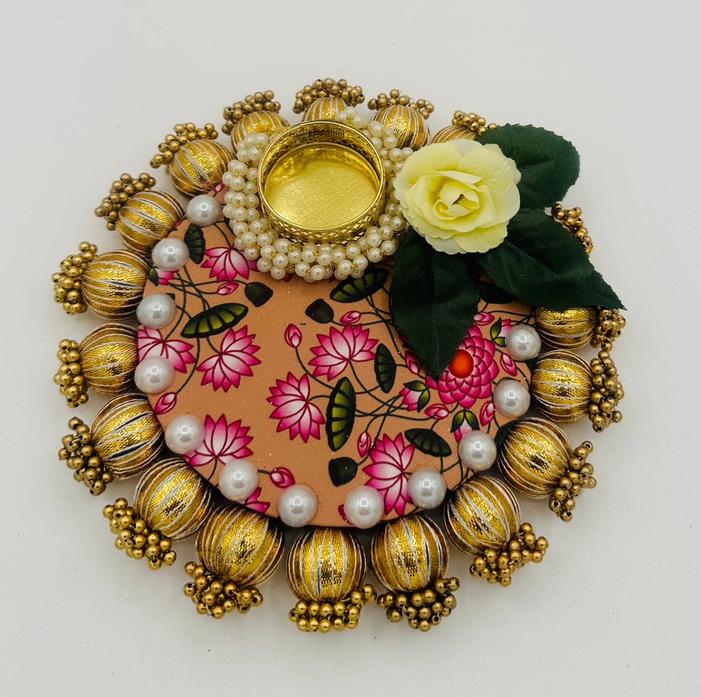 Rangoli Diya/Festive Coaster - Single piece