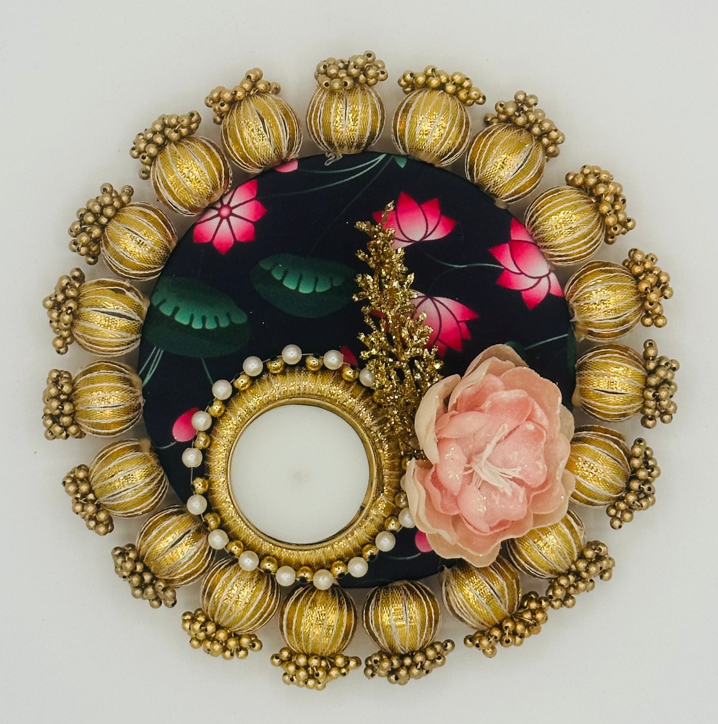 Rangoli Diya/Festive Coaster - Single piece