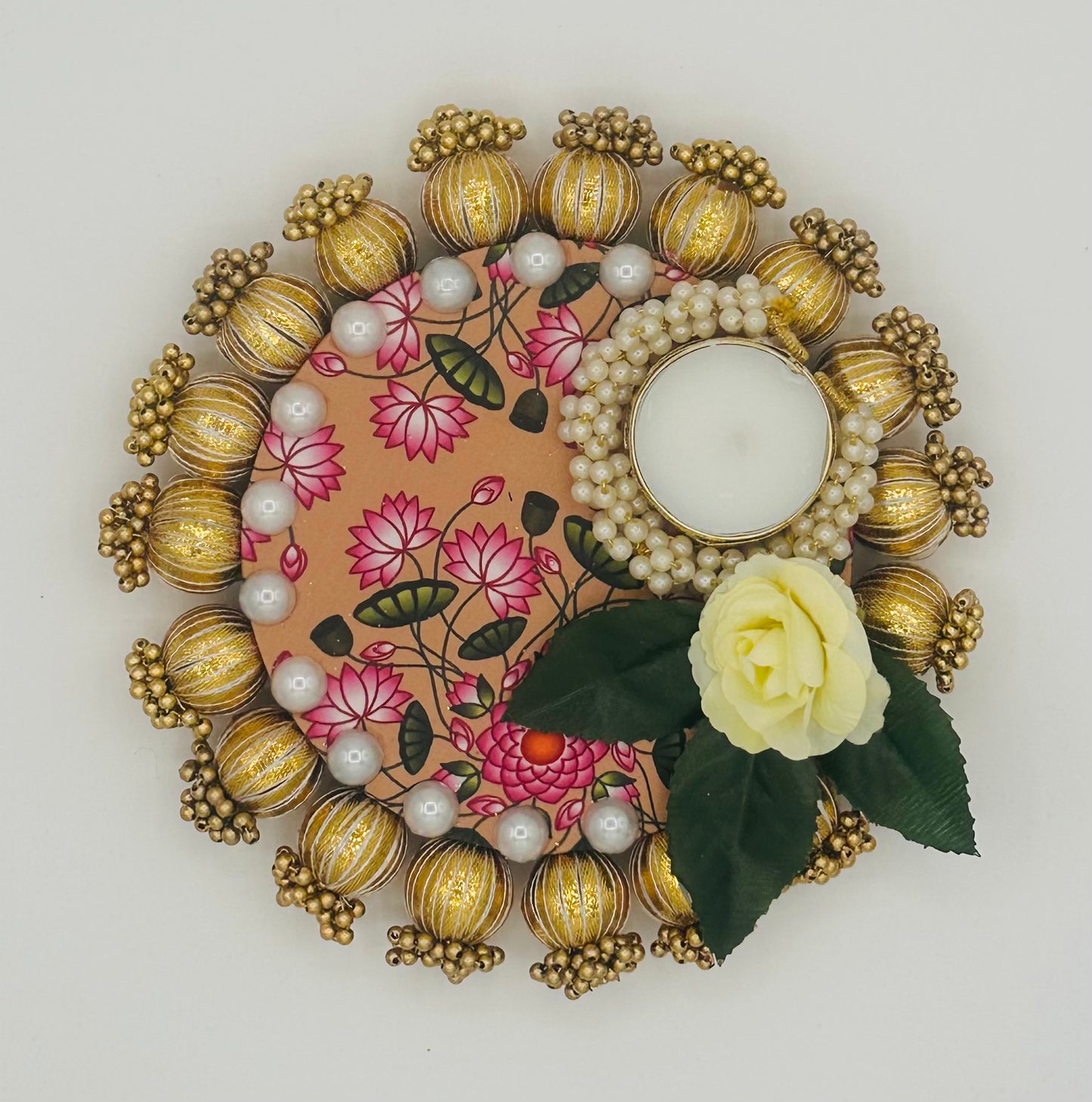 Rangoli Diya/Festive Coaster - Single piece