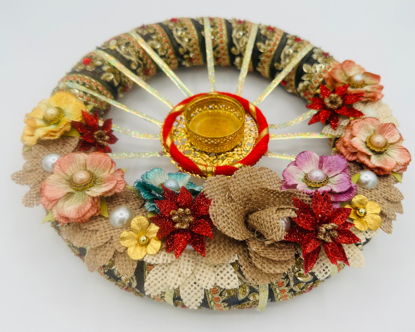 Rangoli Diya/Tealight Holder Centerpiece