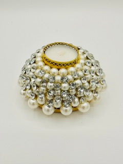 Pearl Diamond Combo Diya/Tealight Holder