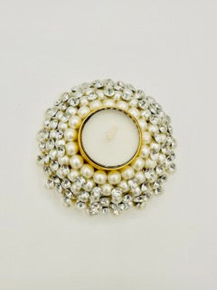 Pearl Diamond Combo Diya/Tealight Holder