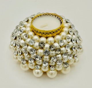 Pearl Diamond Combo Diya/Tealight Holder