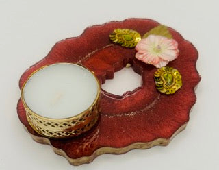 Resin Geode Tealight Holder