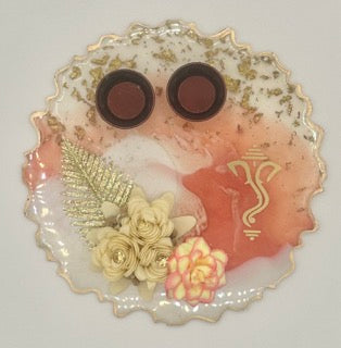 Resin Platter Haldi-Kumkum /Kankavati - Large