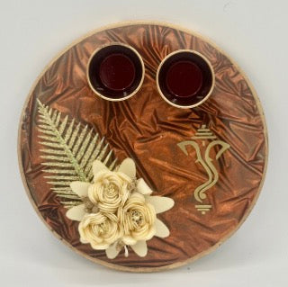 Resin Platter Haldi-Kumkum /Kankavati - Large