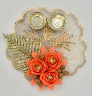 Resin Platter with Haldi-Kumkum/Kankavati - Small