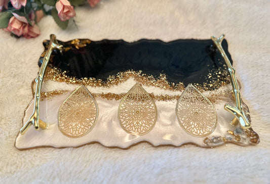 Resin Gold Leaf Tray
