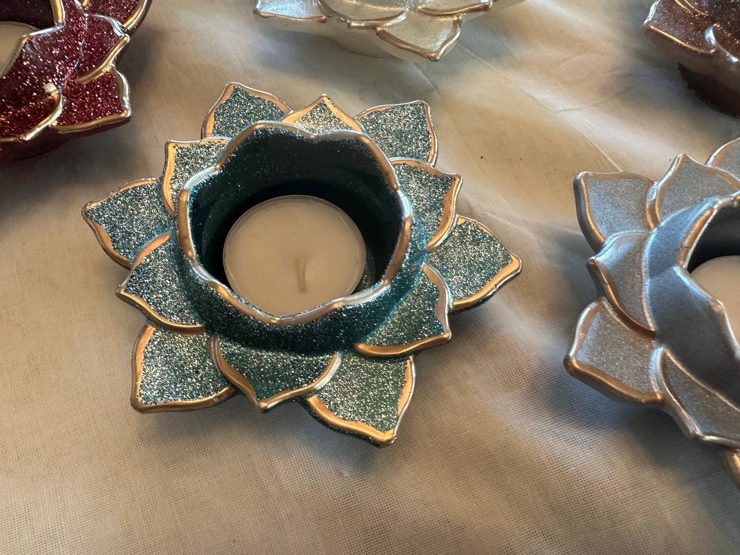 Resin Lotus Tealight Holder