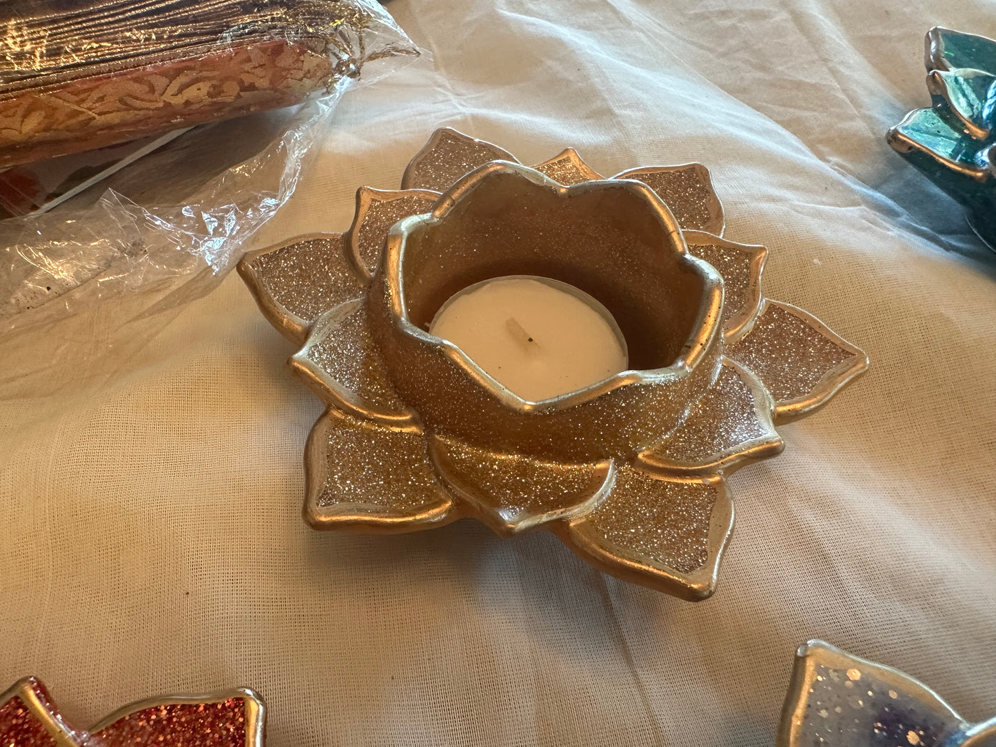 Resin Lotus Tealight Holder