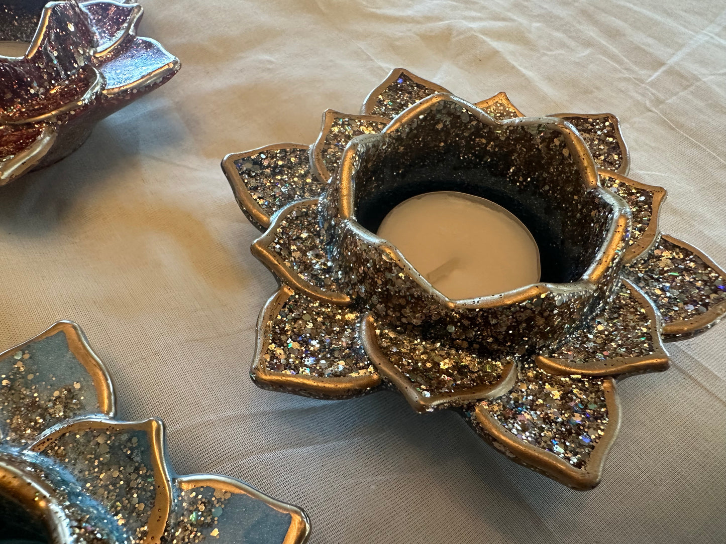 Resin Lotus Tealight Holder