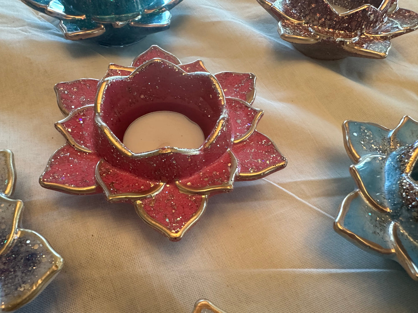Resin Lotus Tealight Holder