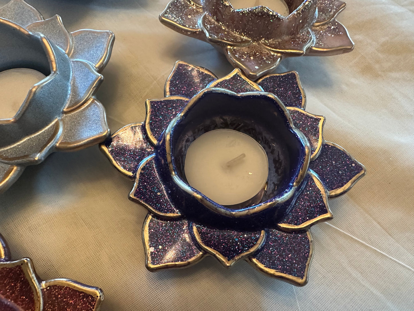 Resin Lotus Tealight Holder