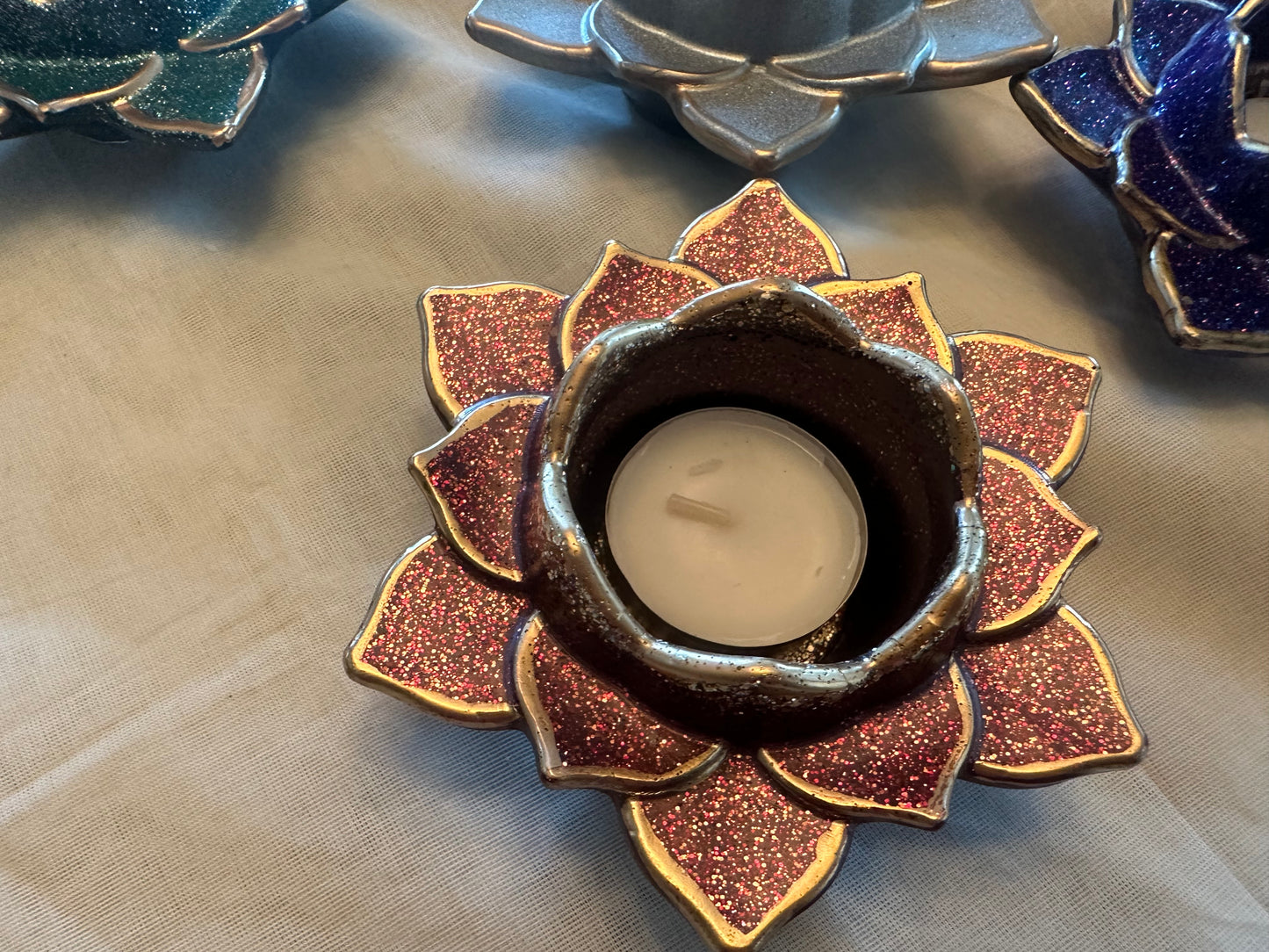 Resin Lotus Tealight Holder