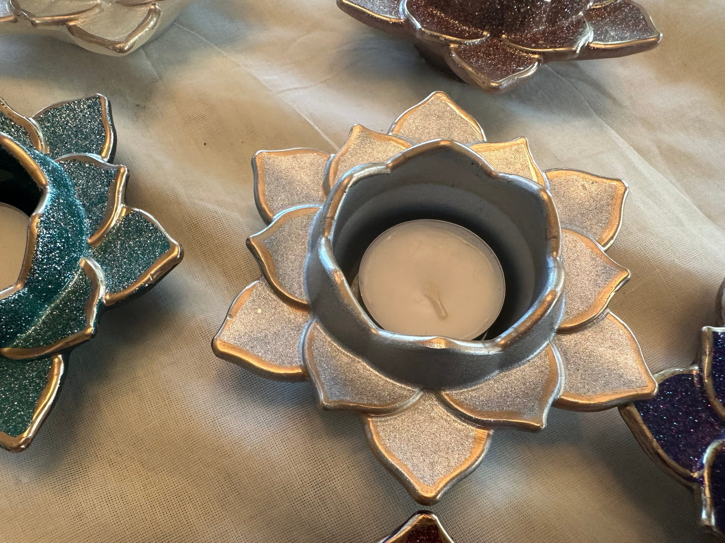 Resin Lotus Tealight Holder
