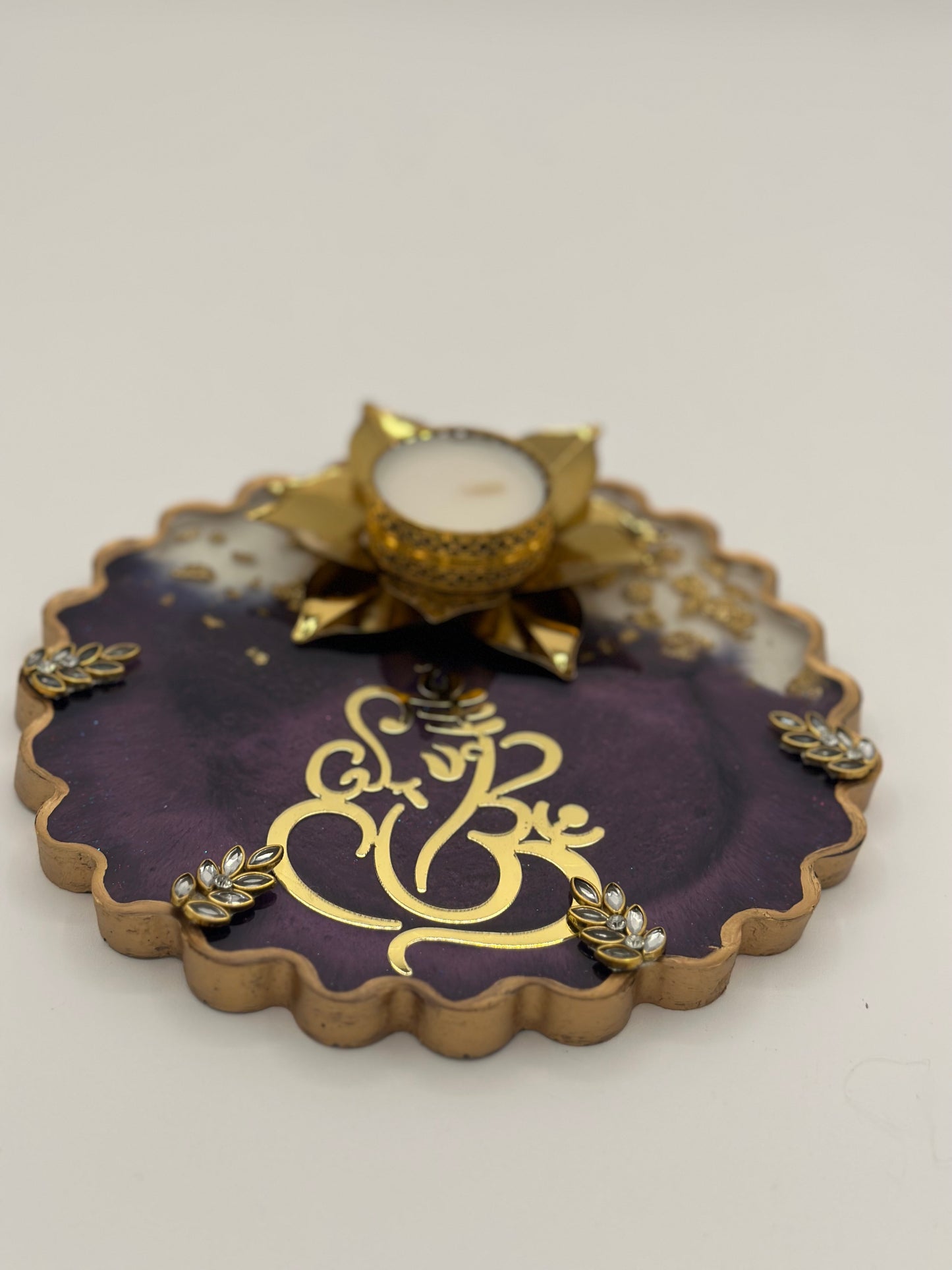 Resin Diya/Tea Light Holder