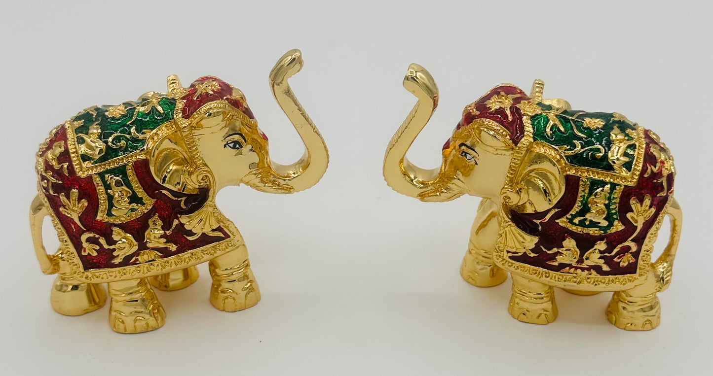 Elephant Figurines - 3 different color sets